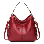 Hobos Zipper Bucket Bags With Adjustable Shoulder-strap Handbags Temperament High Capacity Messenger Shoulder Bag For Women