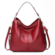 Hobos Zipper Bucket Bags With Adjustable Shoulder-strap Handbags Temperament High Capacity Messenger Shoulder Bag For Women