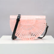 Round Acrylic Cross Body Bag Summer Mini Girls Lady Handbags