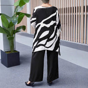Summer Women's Plus-size Casual Straight-leg Pants Sets
