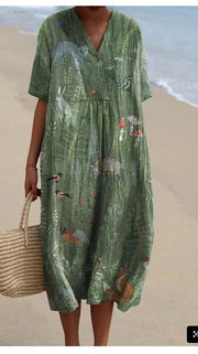 Women's Comfortable Loose Printed Long Dress