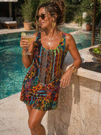 Multi Festival Short Floral Dress