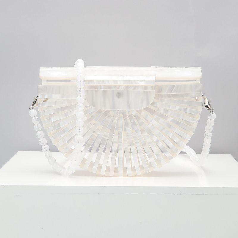 Round Acrylic Cross Body Bag Summer Mini Girls Lady Handbags