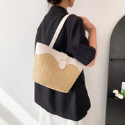 Women's Woven Large Capacity Fashion Patchwork Handbag