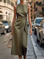 Women's Crew-neck Long Dress