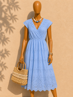 Pastel Blue Midi Summer Dress