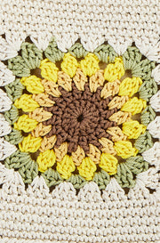 Yumi Handmade White Sunflower Crochet Bag