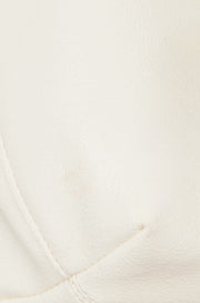 Yumi Ivory Shoulder Scoop Bag With Buckle