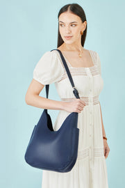Yumi Navy Shoulder Bag With Detachable Inside Purse