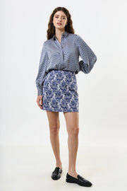 Aubin Wedgewood Jacquard A-Line Mini Skirt