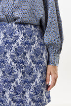 Aubin Wedgewood Jacquard A-Line Mini Skirt