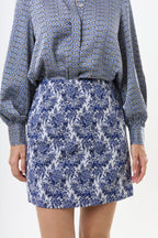 Aubin Wedgewood Jacquard A-Line Mini Skirt