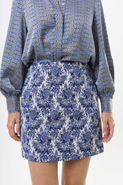 Aubin Wedgewood Jacquard A-Line Mini Skirt
