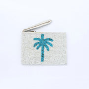 Small Palm Tree Beaded Pouch