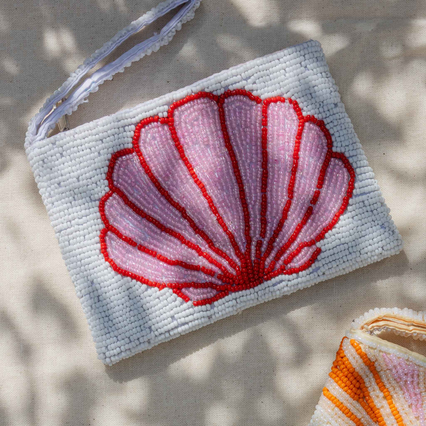Small Shell Beaded Pouch