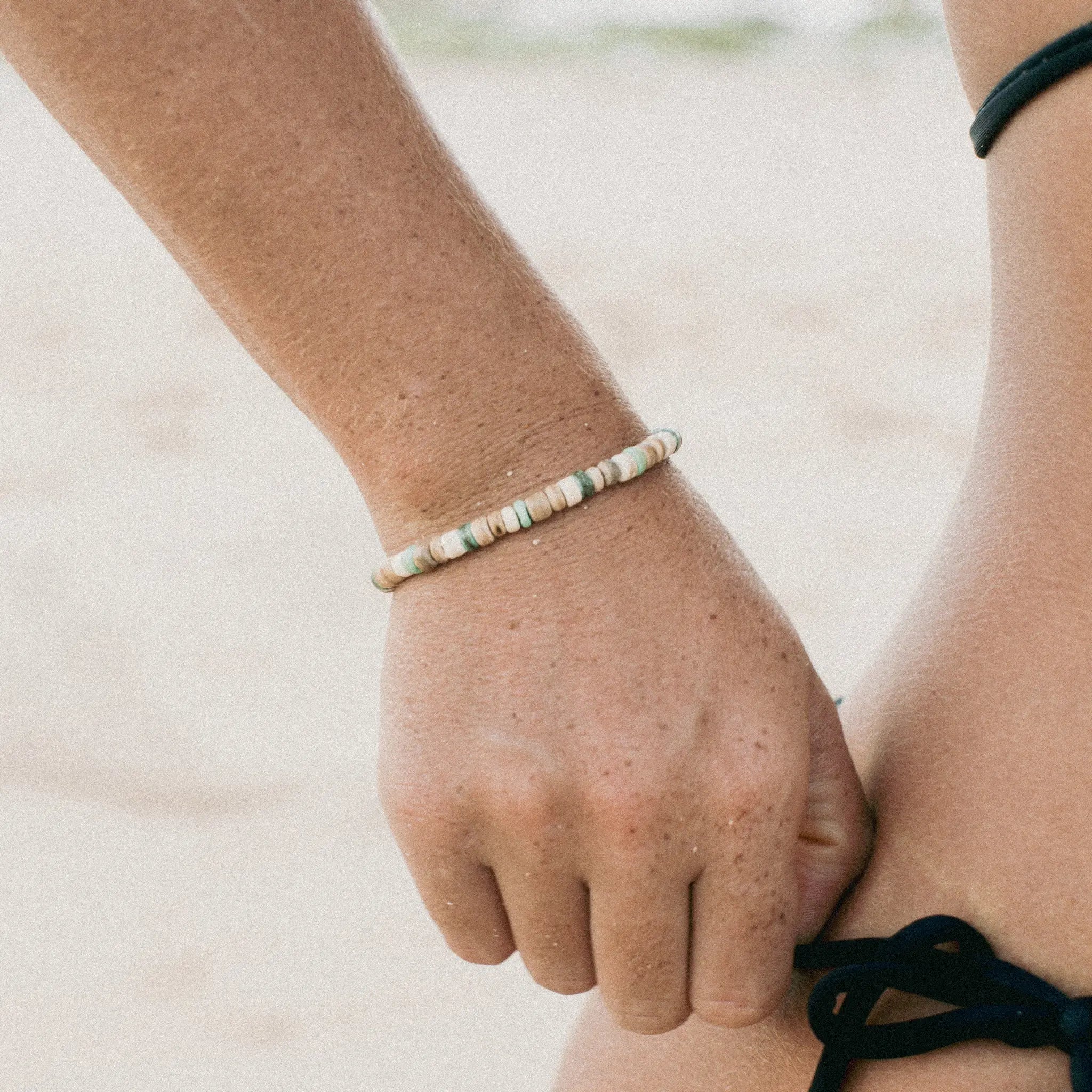 Laut Turquoise & Wood Beaded Bracelet