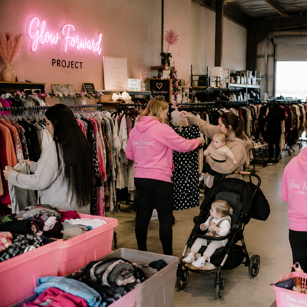 Glow Forward team helping women