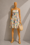 Linsey Summer Dream Print Strappy Mini Sundress