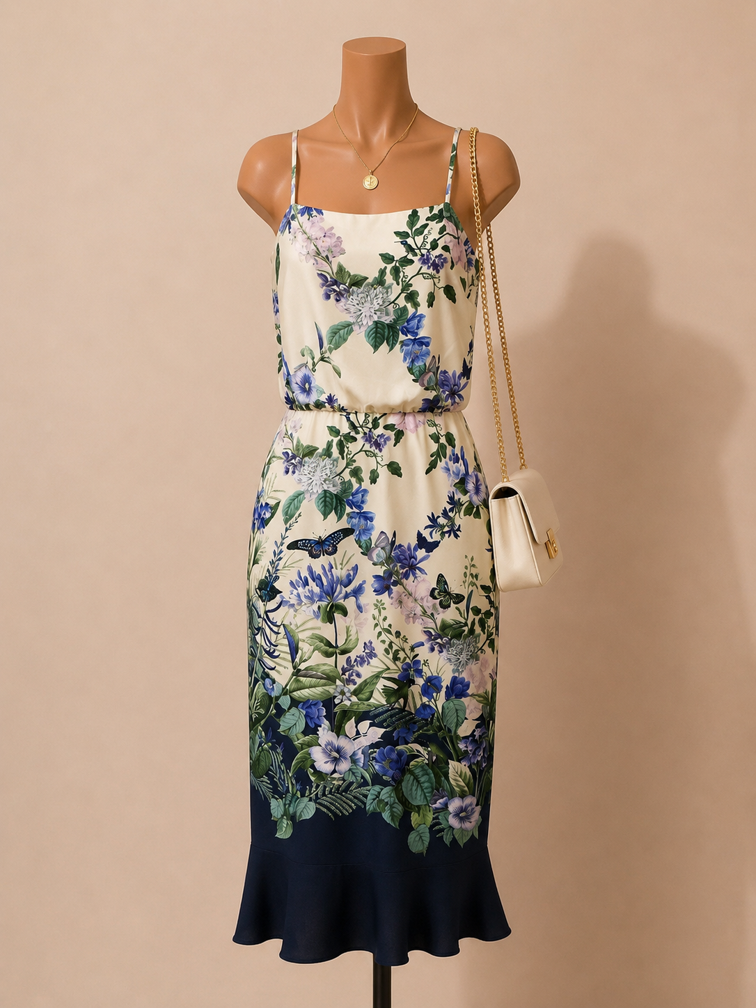 Coast occasion midi dress in navy floral