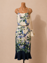 Coast occasion midi dress in navy floral