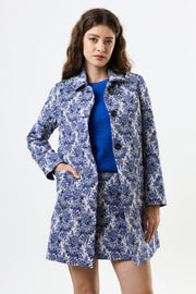 Dryden Wedgewood Jacquard Short Coat