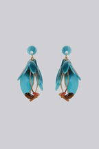Louche Elisha Tortoise Shell Flower Earrings