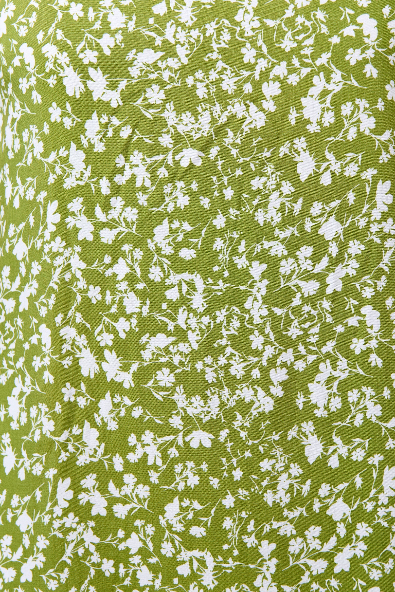 Inesa Negative Floral Print Short Sleeve Midi Shirtdress - Green