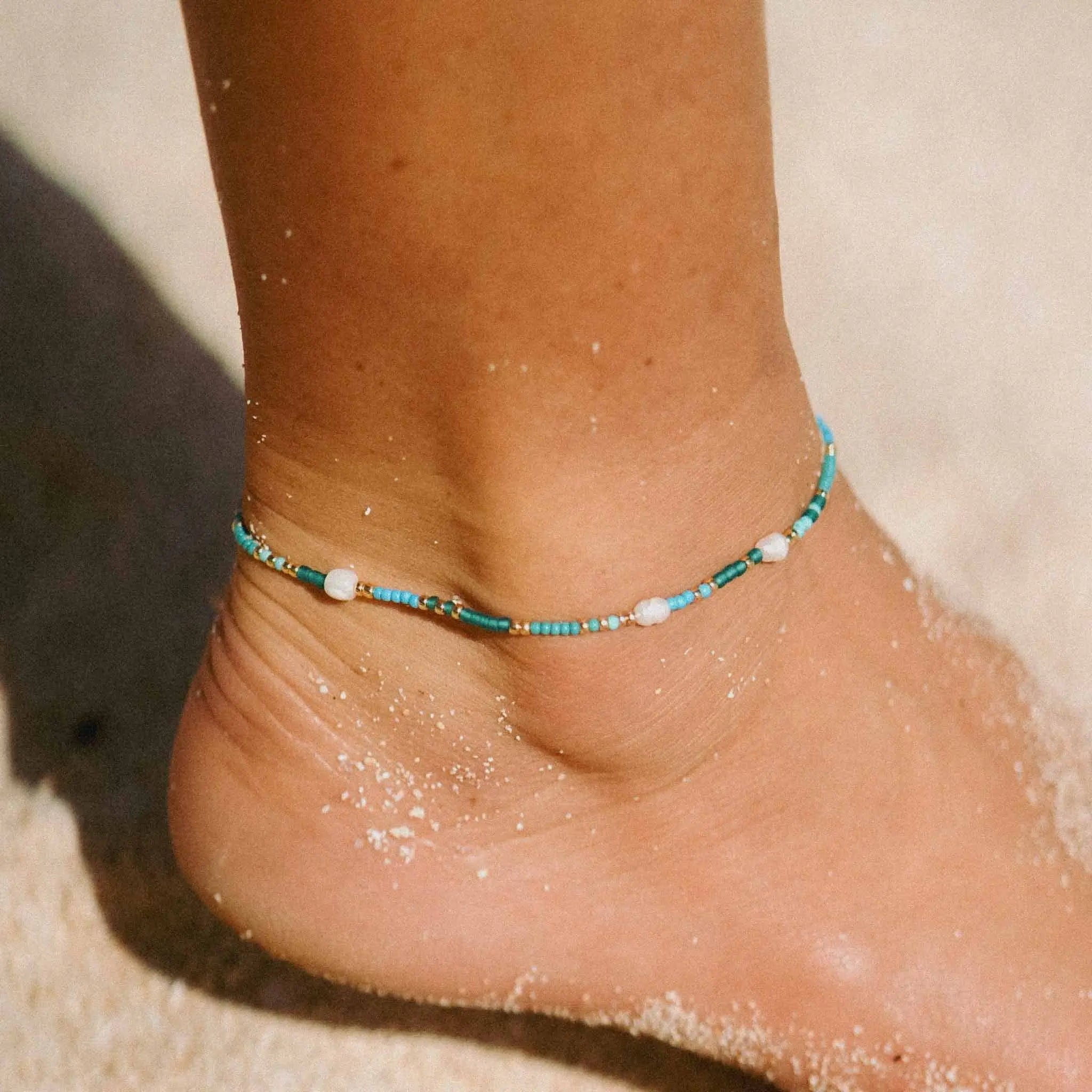 Giada Cinta Pearl Beaded Surf Anklet