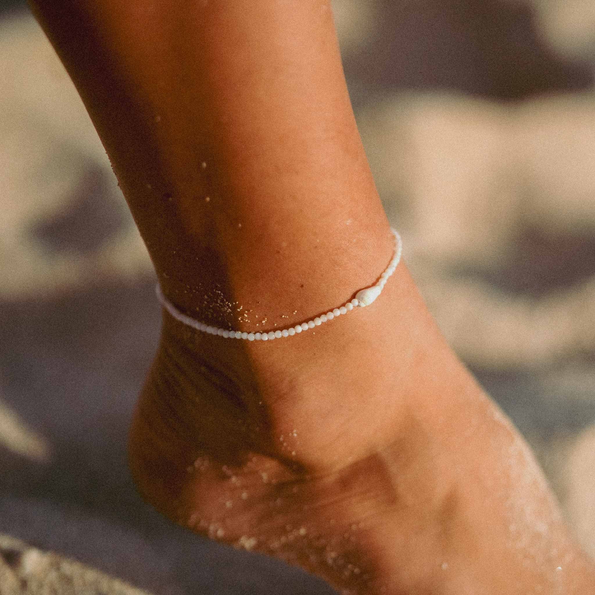 Giada Melati Shell Beaded Anklet