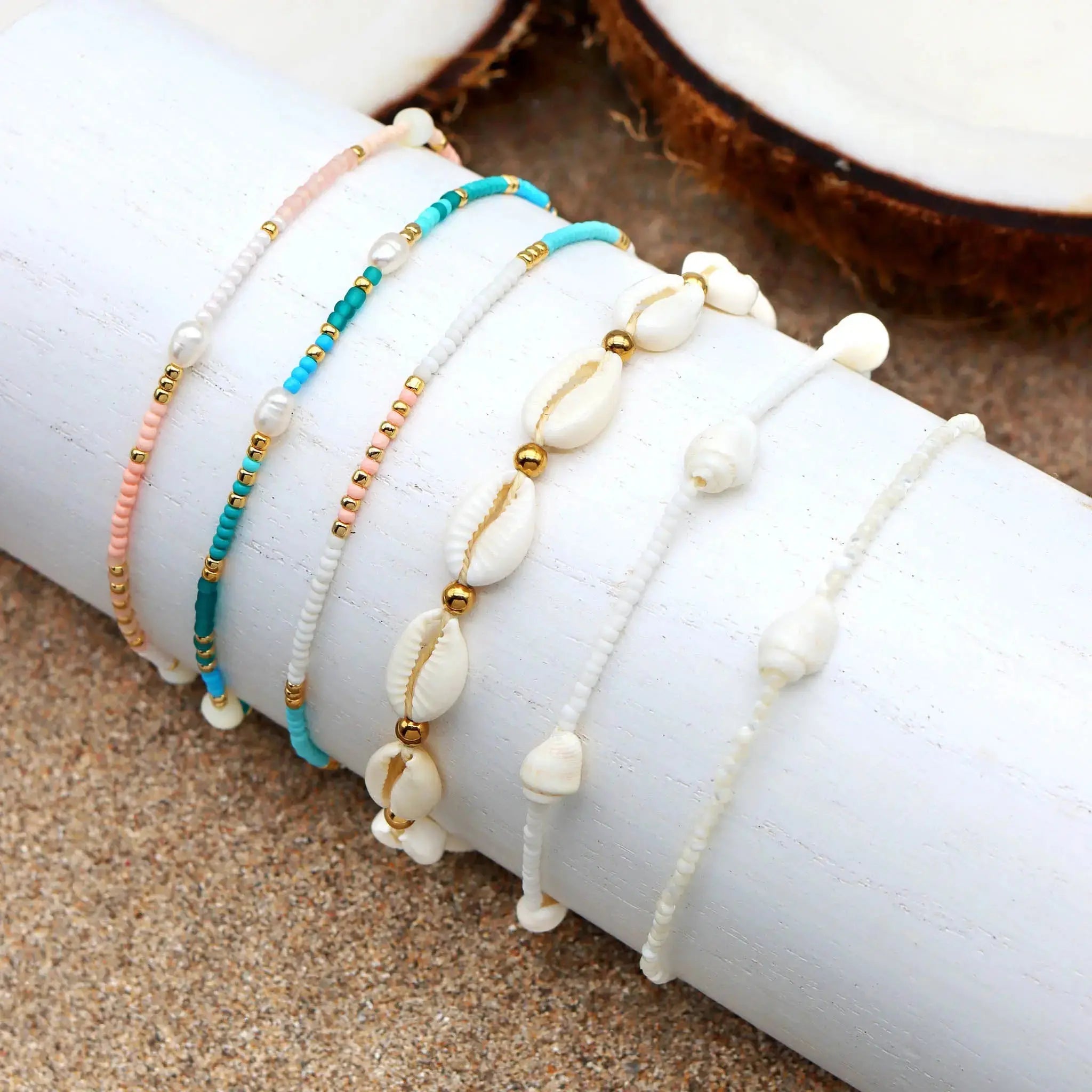 Giada Cinta Pearl Beaded Surf Anklet