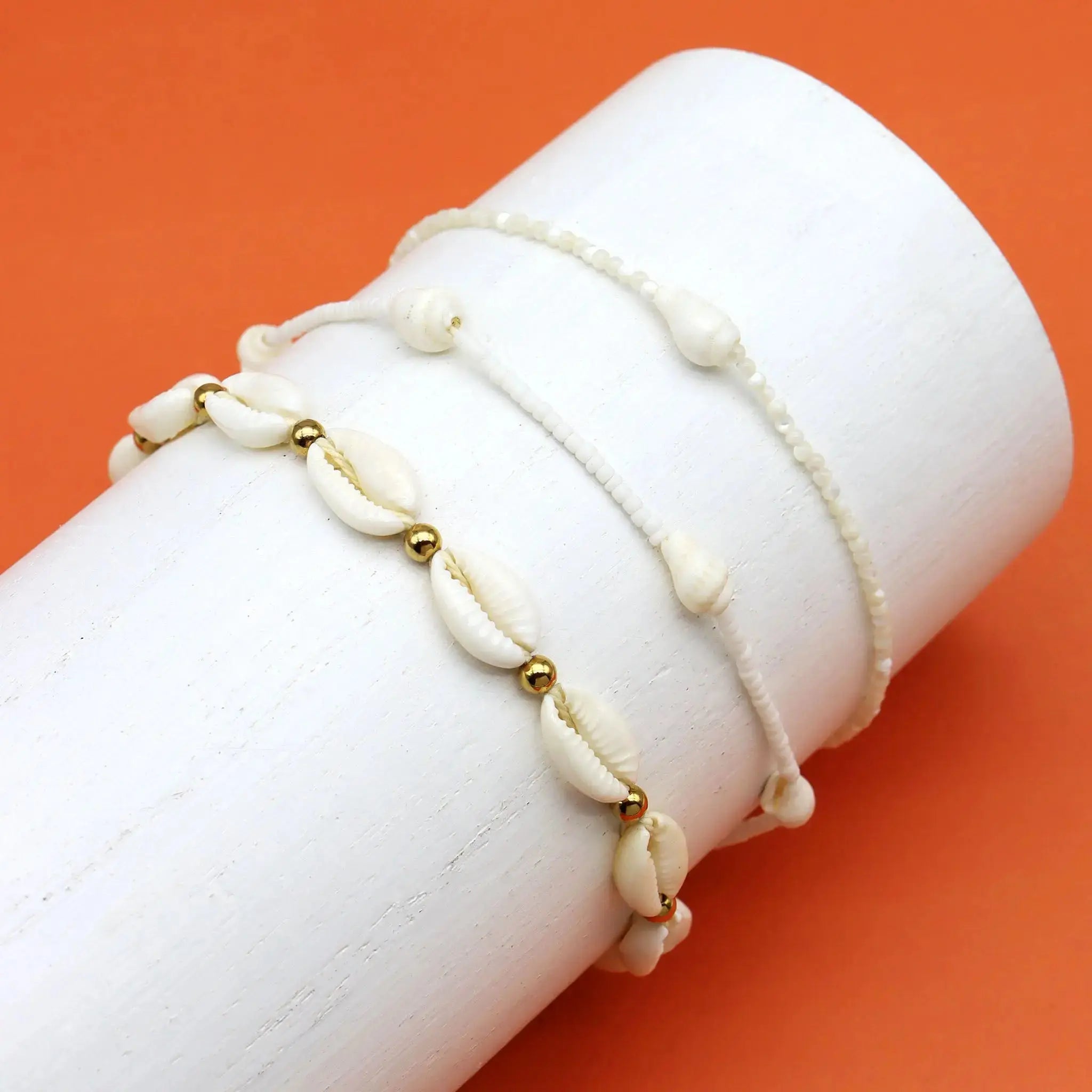 Giada Melati Shell Beaded Anklet