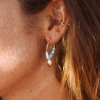 Giada Pecahan Wire Hoop Earrings