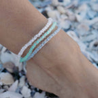 Marley Glass Beaded Anklet Set