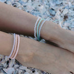 Marley Glass Beaded Anklet Set
