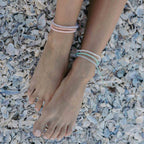 Marley Glass Beaded Anklet Set