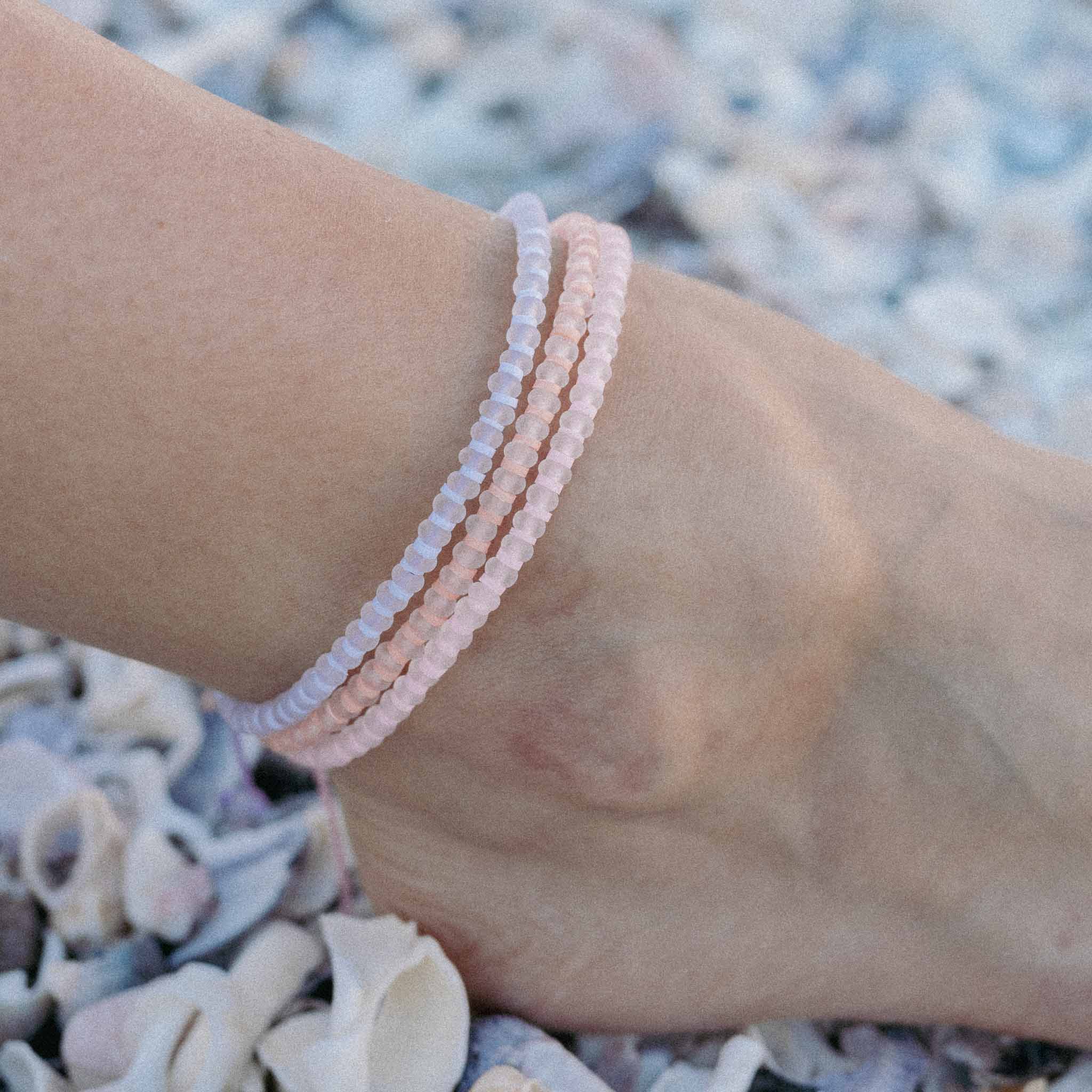 Marley Glass Beaded Anklet Set