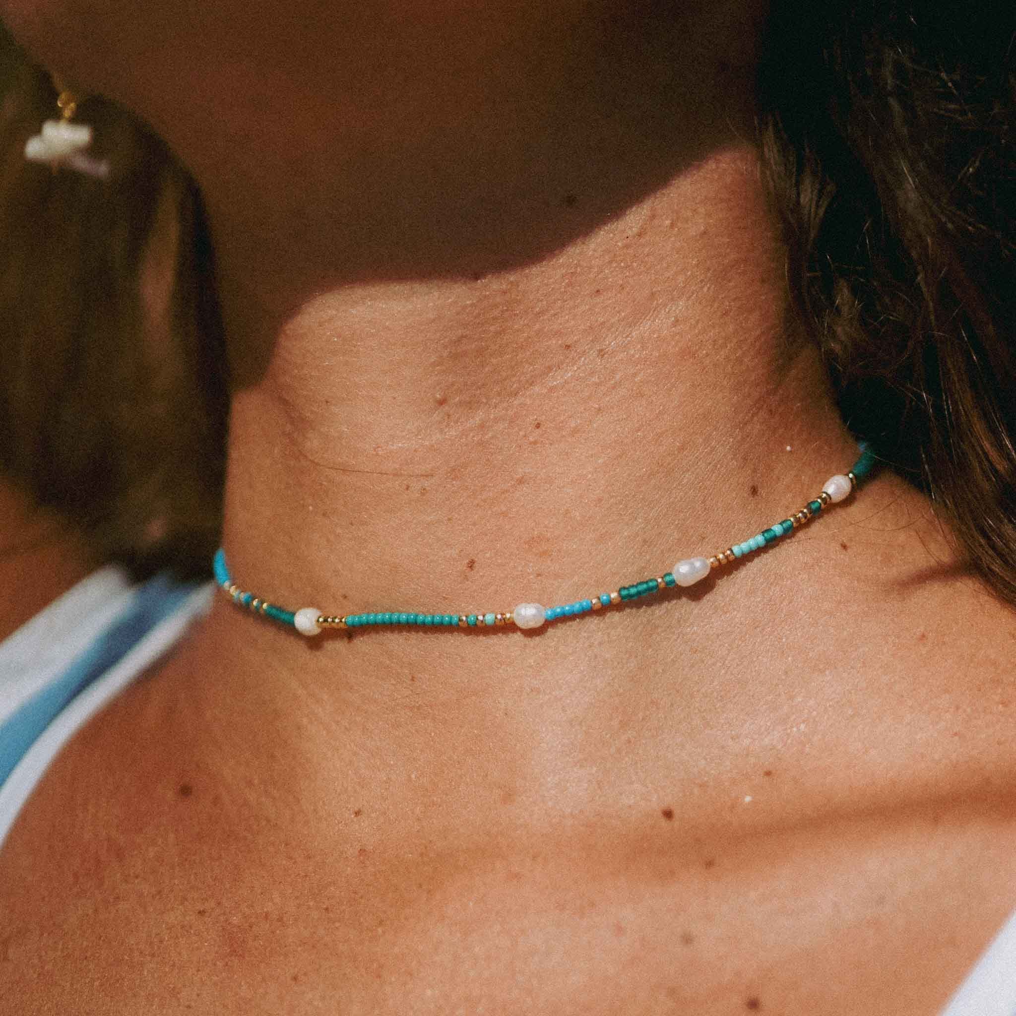 Giada Cinta Pearl Beaded Surf Necklace