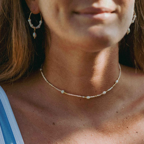 Giada Cinta Pearl Beaded Surf Necklace