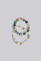 Louche Hope Natural Agate Bracelets - Green