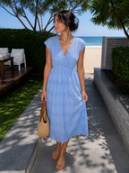 Pastel Blue Midi Summer Dress
