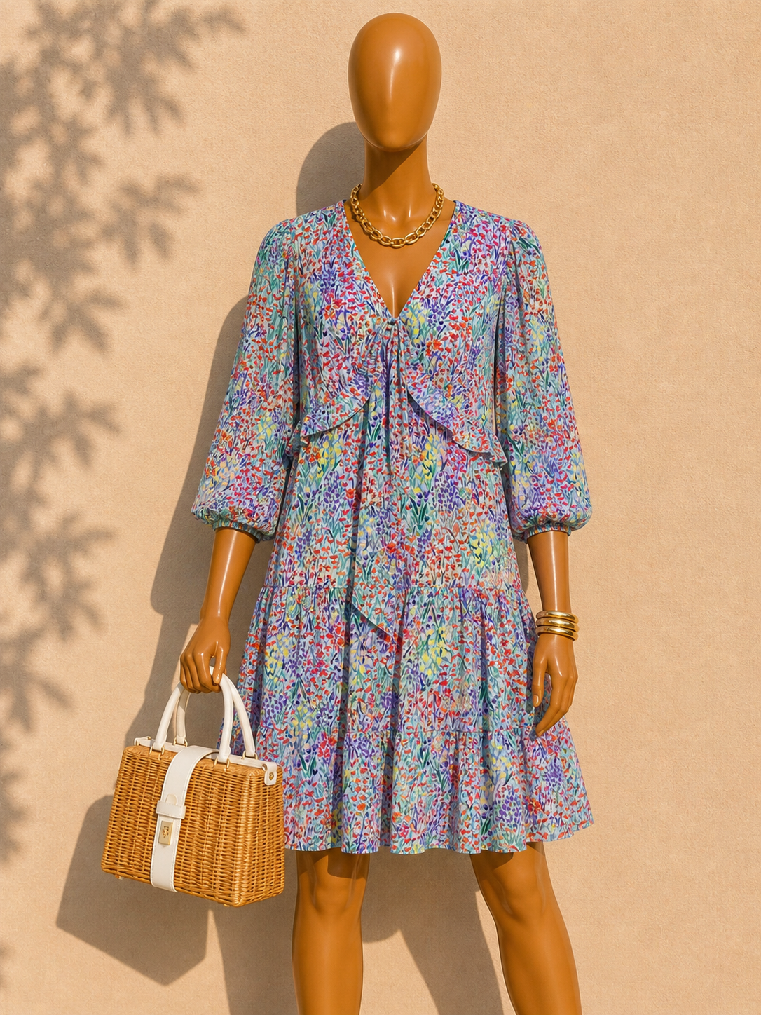 Summer Floral Ditsy Tea Dress