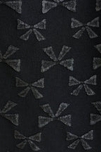 Belita Bow Black Jacquard Midi Skirt