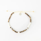 Kauai Puka Shell, Wood & Pearl Anklet
