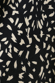 Kiyo Black Geo 11 Printed Midi Skirt