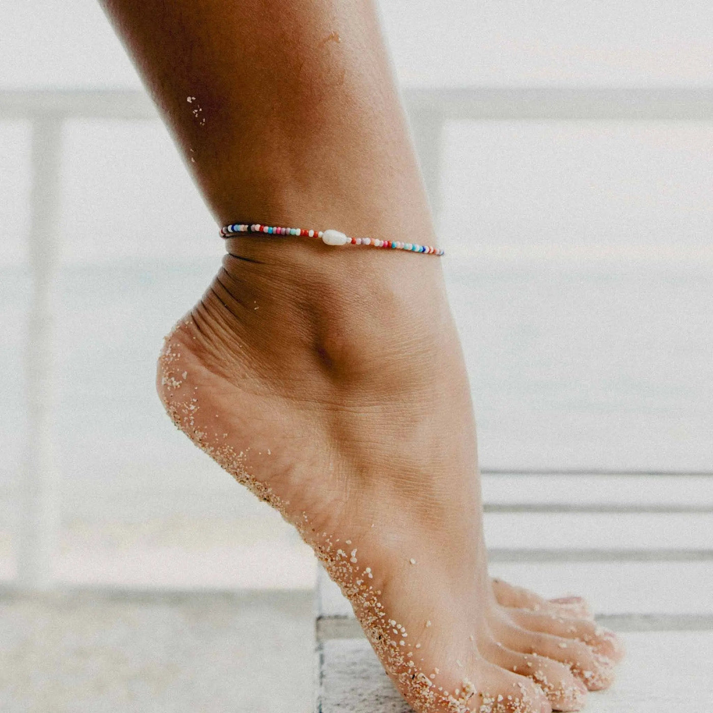 Matira Freshwater Pearl Beaded Anklet
