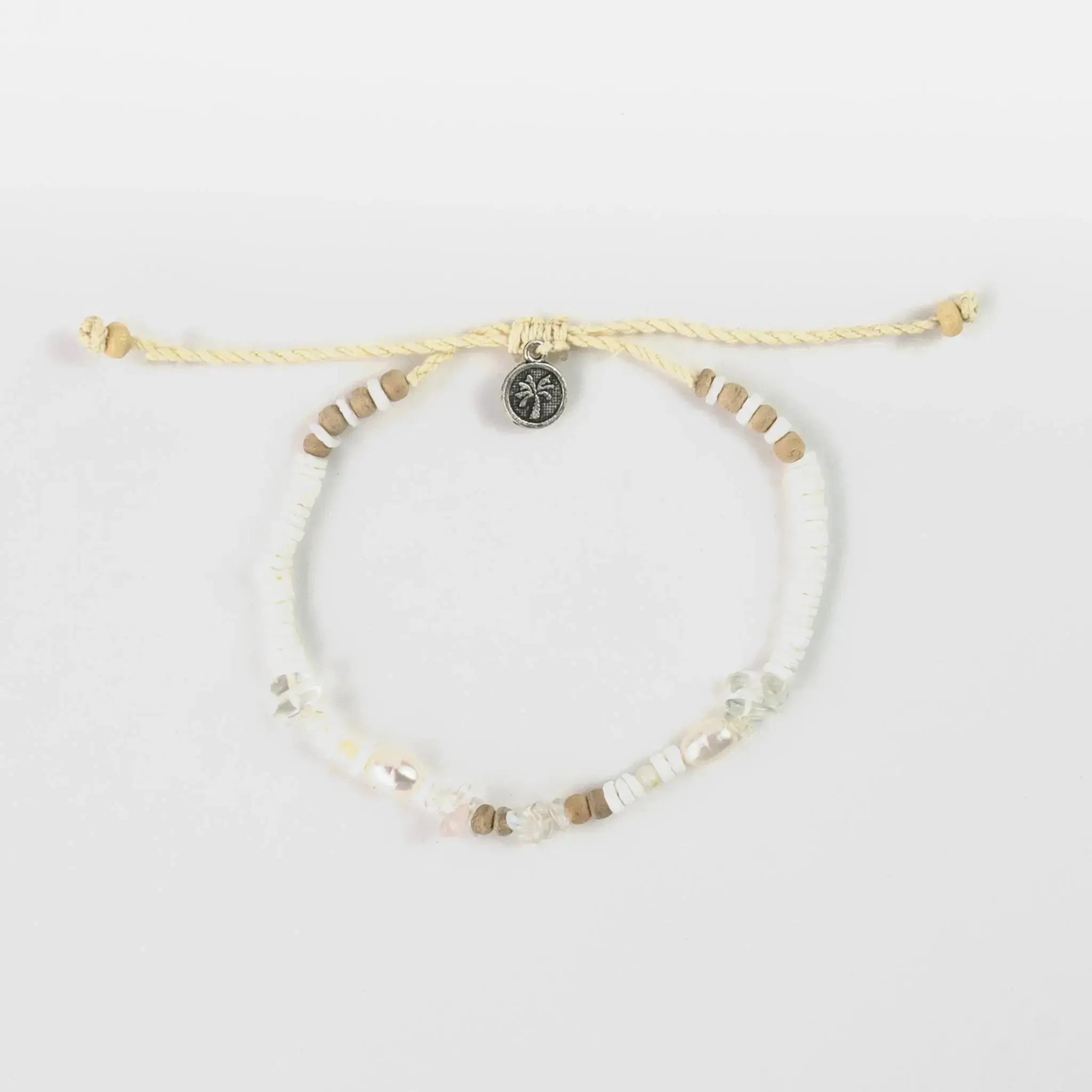 Love is Here Natural Stone, Pearl & Shell Bracelet