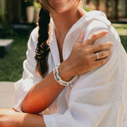 Love is Here Natural Stone, Pearl & Shell Bracelet