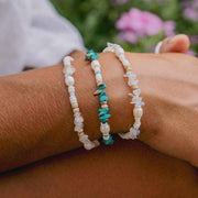 Love is Here Natural Stone, Pearl & Shell Bracelet
