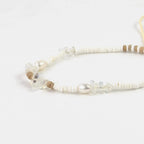 Love is Here Natural Stone, Pearl & Shell Anklet Set