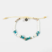 Love is Here Natural Stone, Pearl & Shell Anklet Set